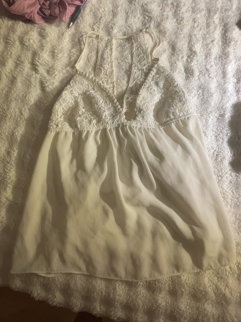 Delicate Lace-Front Cream Camisole Top